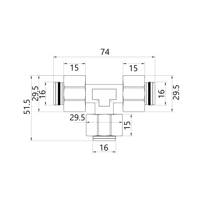 Трійник обтискний Thermo Alliance Standart 20 SD158W202020 Трійник обтискний Thermo Alliance Standart 20 SD158W202020