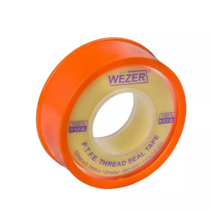 Фум стрічка WEZER PTFE 12x0,1 мм 12 м, жовтий Фум стрічка WEZER PTFE 12x0,1 мм 12 м, жовтий
