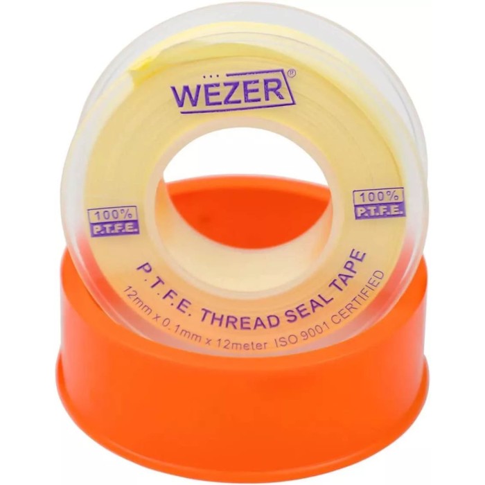 Фум стрічка WEZER PTFE 12x0,1 мм 12 м, жовтий Фум стрічка WEZER PTFE 12x0,1 мм 12 м, жовтий