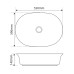 Раковина накладна Mixxus Premium ELLIPSE-0103 550х390х140mm (MP6553)