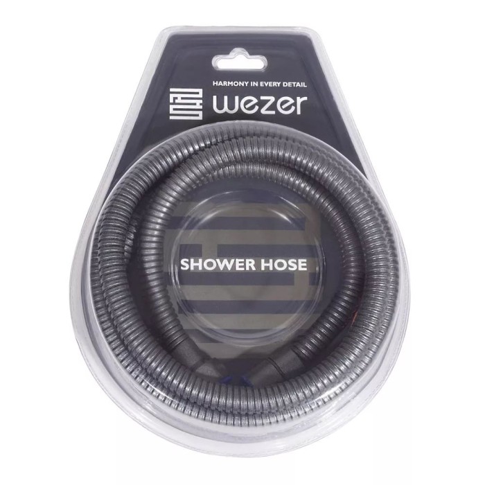 Душовий шланг WEZER WKR-008-180GG, 180 см, збройова сталь Душовий шланг WEZER WKR-008-180GG, 180 см, збройова сталь