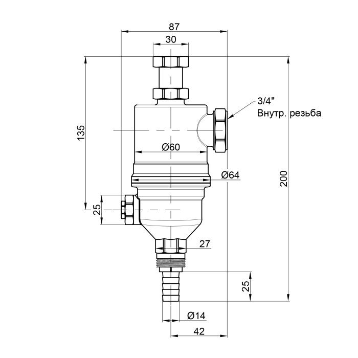 Фільтр з магнітом Icma 3/4" №747 Фільтр з магнітом Icma 3/4" №747