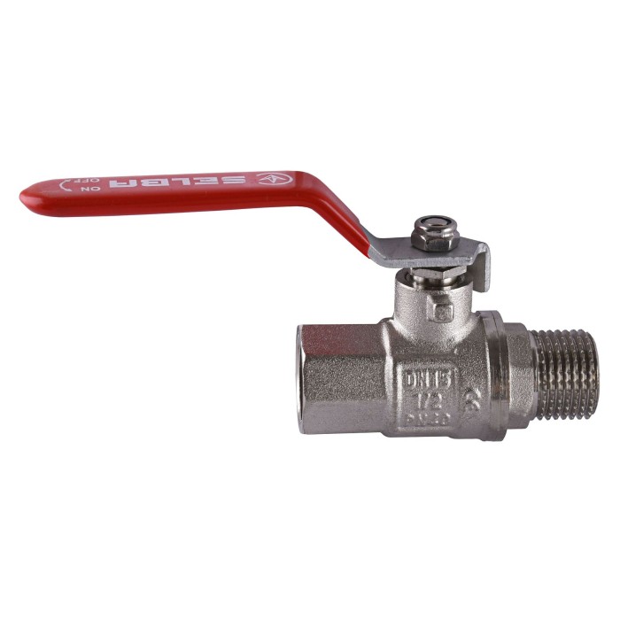 Кран кульовий прямий SELBA 1/2″ ЗВ КР SL1505 Кран кульовий прямий SELBA 1/2″ ЗВ КР SL1505