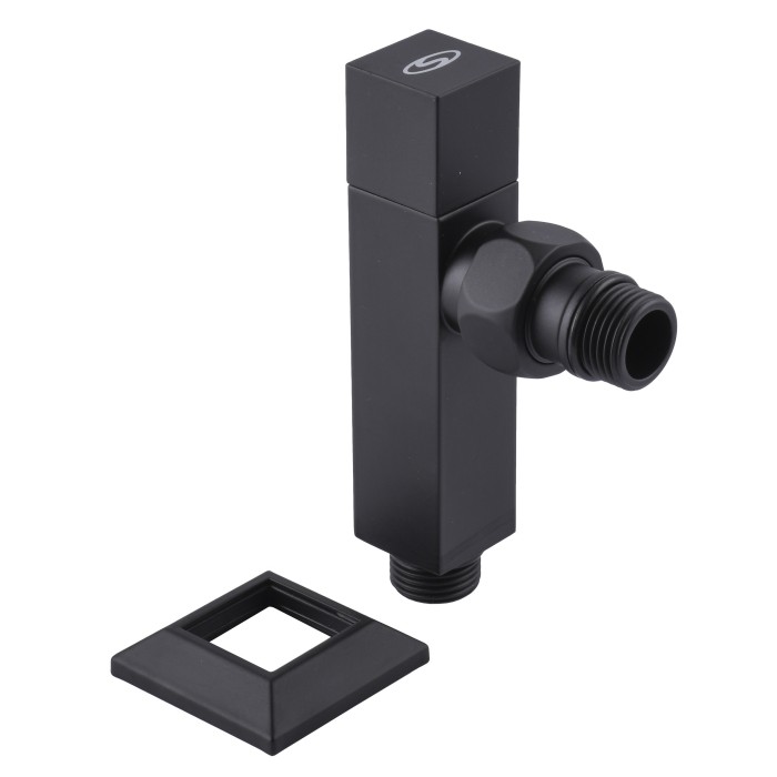 Набір Кран напівобертовий кутовий з американкою SOLOMON LUX 1/2″ CUBE BLACK 8888 (1уп) Набір Кран напівобертовий кутовий з американкою SOLOMON LUX 1/2″ CUBE BLACK 8888 (1уп)