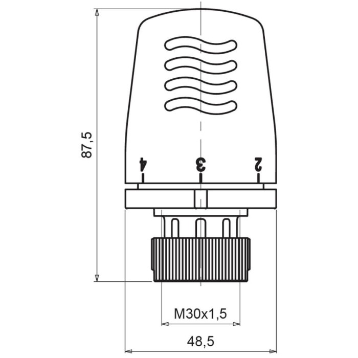 Термоголовка Icma 30х1,5 №1101 Термоголовка Icma 30х1,5 №1101