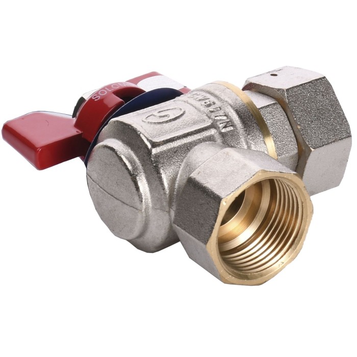 Кран кульовий кутовий з накидною гайкою SOLOMON 3/4″ ВВ PN40 160401 Кран кульовий кутовий з накидною гайкою SOLOMON 3/4″ ВВ PN40 160401