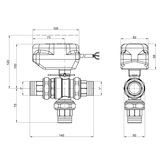 Кран кульовий зонний Icma 1" №344 Кран кульовий зонний Icma 1" №344