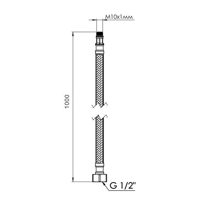 Гнучка підводка для води Thermo Alliance Forte М10 100 см (пара) SF390W100 Гнучка підводка для води Thermo Alliance Forte М10 100 см (пара) SF390W100