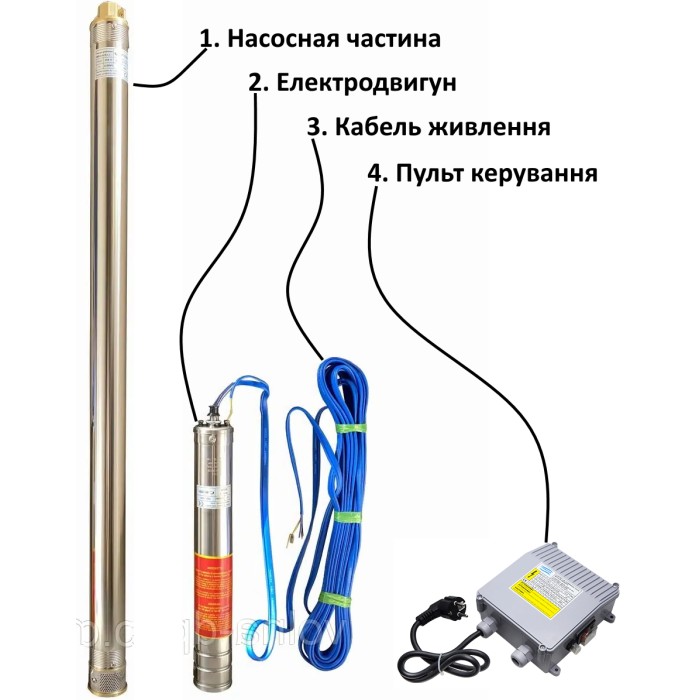 Насос свердловинний з підв, стійк, до піску 3″ OPTIMA 3SDm1,8/15 0,37 кВт 61м +пульт+кабель 35м NEW Насос свердловинний з підв, стійк, до піску 3″ OPTIMA 3SDm1,8/15 0,37 кВт 61м +пульт+кабель 35м NEW