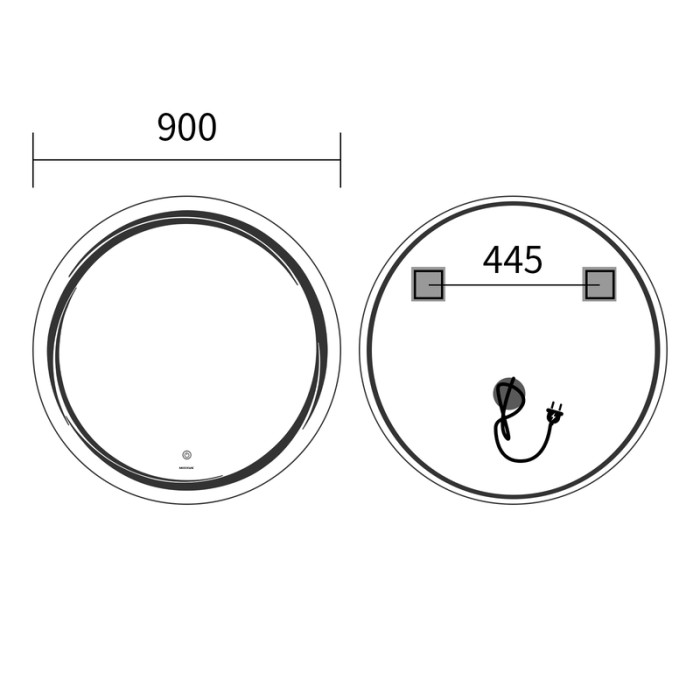 Дзеркало Mixxus Premium WAVE MC04-90 з Led Touch, Anti-fog, димером (3-6,5kK) (MP6637) Дзеркало Mixxus Premium WAVE MC04-90 з Led Touch, Anti-fog, димером (3-6,5kK) (MP6637)