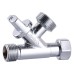 Кран кульовий з притискною гайкою ARCO CONECTA 1/2″х1/2″х3/4″ 280020