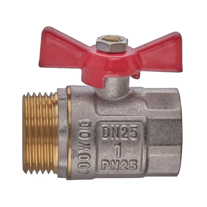 Кран кульовий ГШМ, ручка "метелик" червона Waterpro WP607-25FMW - 1" FMW (WP2917) Кран кульовий ГШМ, ручка "метелик" червона Waterpro WP607-25FMW - 1" FMW (WP2917)