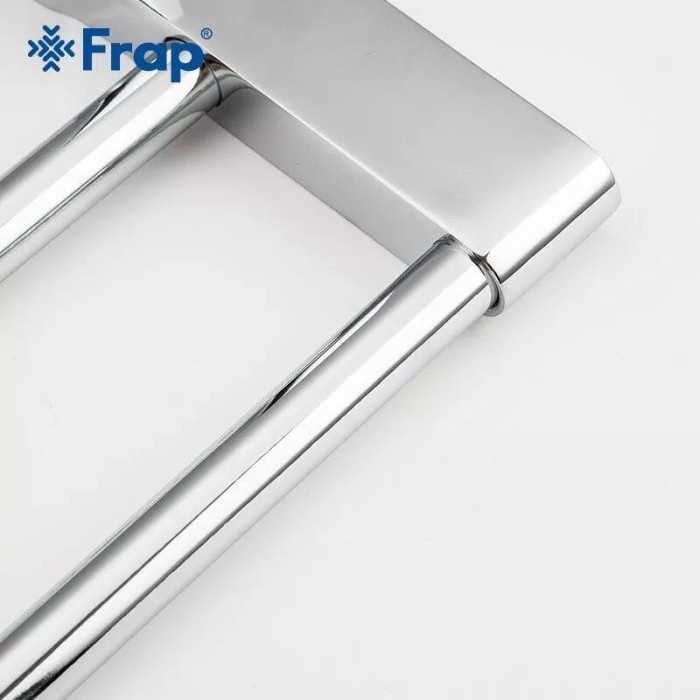 Рушникотримач Frap F1809 з 2-ма накладками, 600 мм, білий/хром Рушникотримач Frap F1809 з 2-ма накладками, 600 мм, білий/хром