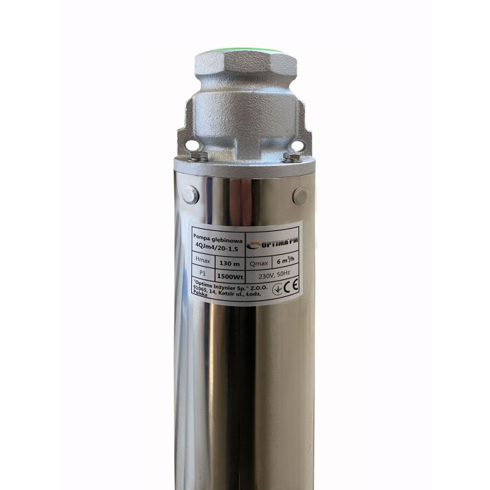Насос свердловиний з підвищеною стійкістю до піску OPTIMA PM 4QJm4/20 1,5 кВт 150м + 1,5 м кабель Насос свердловиний з підвищеною стійкістю до піску OPTIMA PM 4QJm4/20 1,5 кВт 150м + 1,5 м кабель