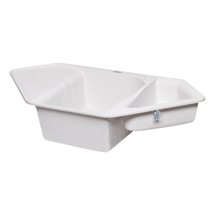 Кухонна мийка з додатковою чашею Lidz 1000x500/225 WHI-01 (LIDZWHI011000500225) Кухонна мийка з додатковою чашею Lidz 1000x500/225 WHI-01 (LIDZWHI011000500225)