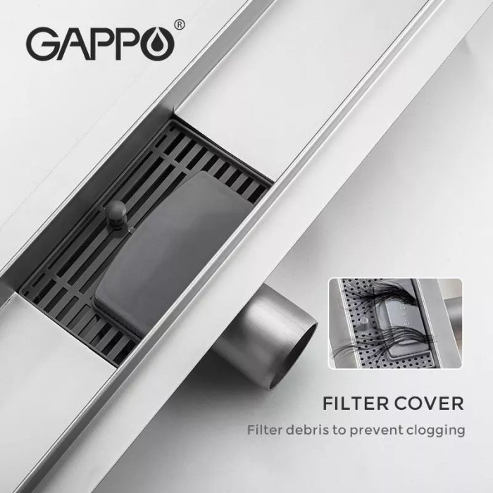 Душовий трап GAPPO G88007-1, 70х800 мм, нержавіюча сталь Душовий трап GAPPO G88007-1, 70х800 мм, нержавіюча сталь