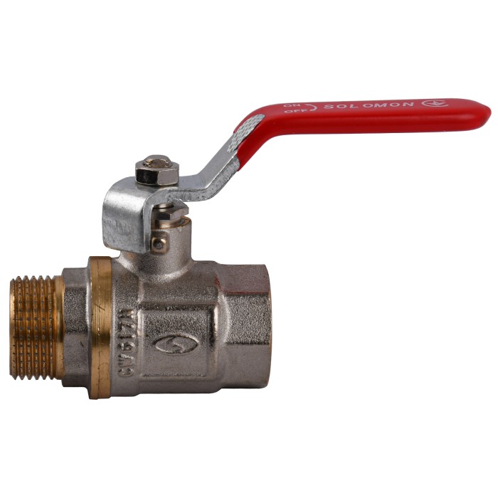 Кран кульовий прямий SOLOMON 3/4″ ЗВ КР PN40 B1002 Кран кульовий прямий SOLOMON 3/4″ ЗВ КР PN40 B1002