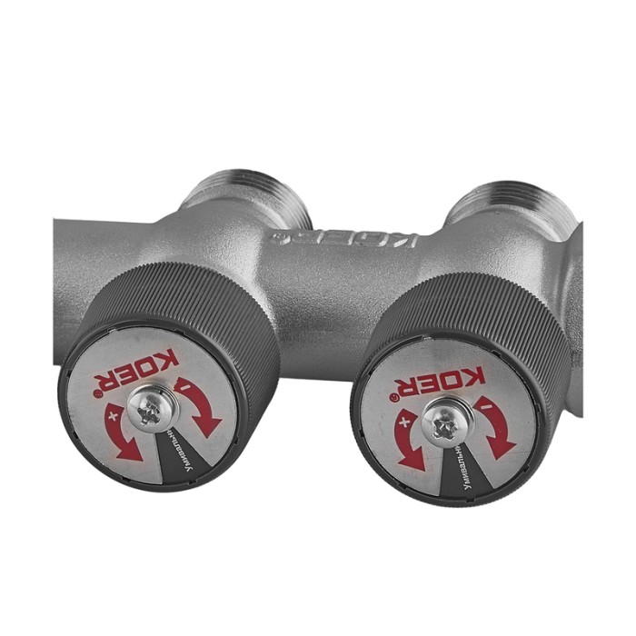 Колектор вентильний без фітингу Koer KR.1128-4 - 3/4"x3/4"x3/4"x4 Ways (KR5873)