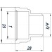Перехідник редукційний 1″х3/4″ВЗ нікельований восьмигранний NK543O OPTIMUM