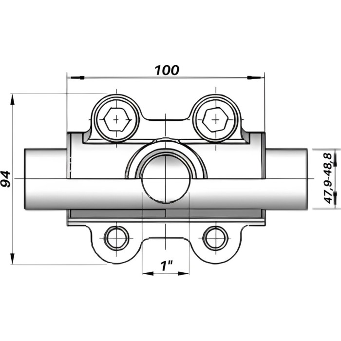 Врізка в трубу з внутрішньою різьбою DN40(47,9-48,8 мм) х 1″ OBD AGAflex Врізка в трубу з внутрішньою різьбою DN40(47,9-48,8 мм) х 1″ OBD AGAflex