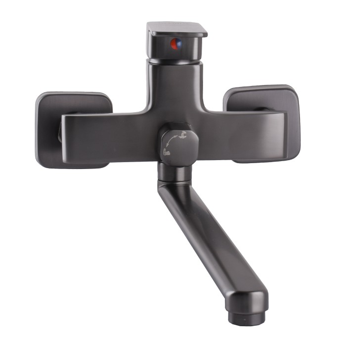 Змішувач для ванної Globus Lux Milano GLM-0208N-11-Graphite- EURO латунь L350мм.Графіт Блиск. Змішувач для ванної Globus Lux Milano GLM-0208N-11-Graphite- EURO латунь L350мм.Графіт Блиск.