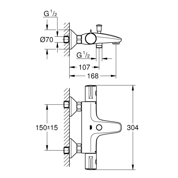 Термостат для ванни Grohe Grohtherm 800 (34567000) Термостат для ванни Grohe Grohtherm 800 (34567000)