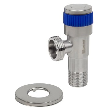 SOL22B-20 BLUE кран приладовий 1/2"X3/4" синя ручка блістер нерж. {120}