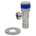 SOL22B-20 BLUE кран приладовий 1/2"X3/4" синя ручка блістер нерж. {120}