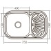Мийка кухонна Zerix Z7549-08-180D (decor) (ZX1607)