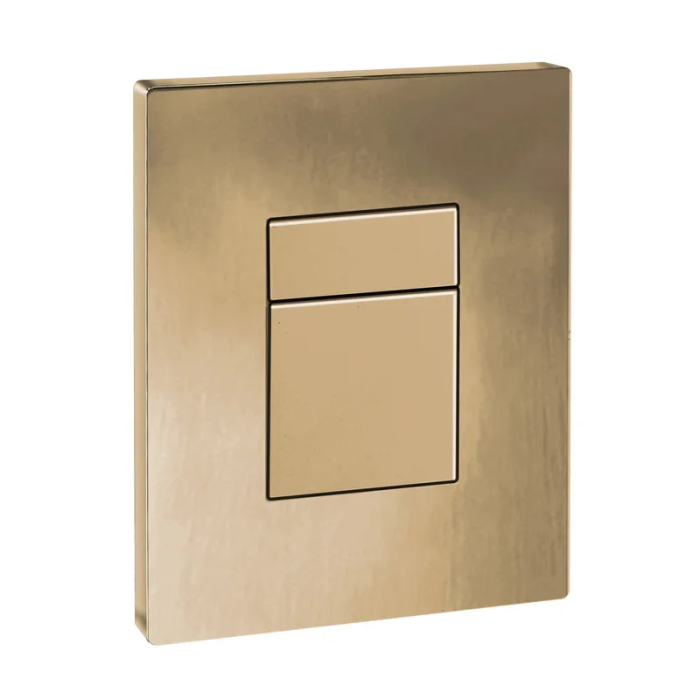 Панель змиву Koer KT-0607-12 157x198x10mm пластикова, кнопка квадратна (колір матове золото) (KR5715) Панель змиву Koer KT-0607-12 157x198x10mm пластикова, кнопка квадратна (колір матове золото) (KR5715)