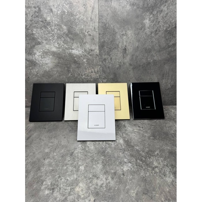 Панель змиву Koer KT-0607-12 157x198x10mm пластикова, кнопка квадратна (колір матове золото) (KR5715) Панель змиву Koer KT-0607-12 157x198x10mm пластикова, кнопка квадратна (колір матове золото) (KR5715)