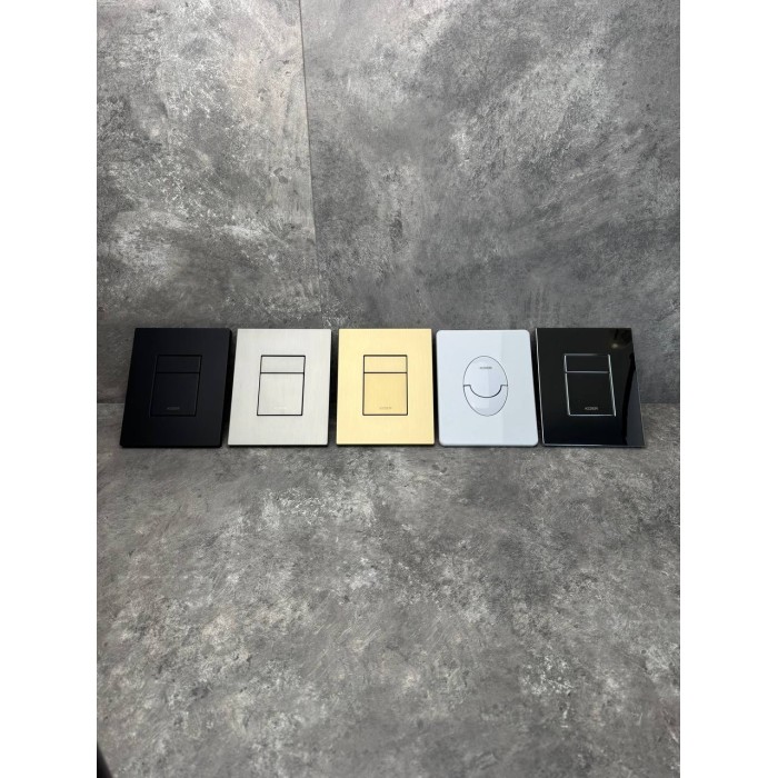 Панель змиву Koer KT-0607-12 157x198x10mm пластикова, кнопка квадратна (колір матове золото) (KR5715) Панель змиву Koer KT-0607-12 157x198x10mm пластикова, кнопка квадратна (колір матове золото) (KR5715)