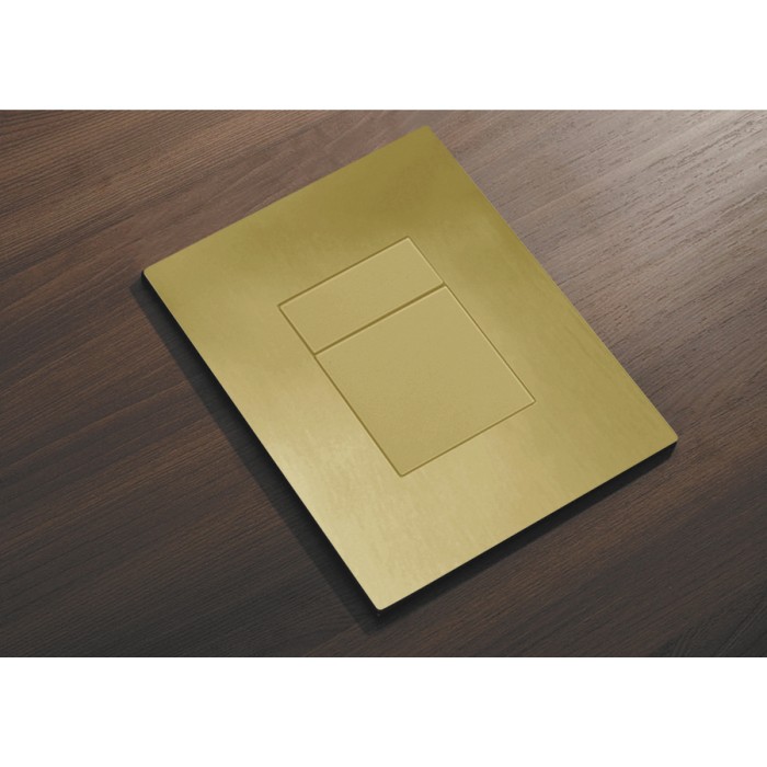 Панель змиву Koer KT-0607-12 157x198x10mm пластикова, кнопка квадратна (колір матове золото) (KR5715) Панель змиву Koer KT-0607-12 157x198x10mm пластикова, кнопка квадратна (колір матове золото) (KR5715)