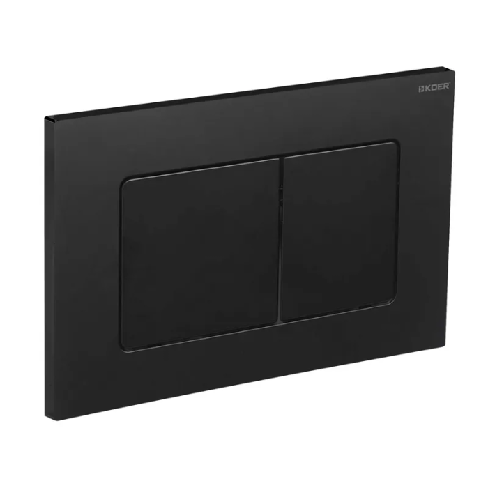 Панель змиву Koer KT-0602-05 240x160x10mm пластикова, кнопка квадратна (колір чорний матовий) (KR5181) Панель змиву Koer KT-0602-05 240x160x10mm пластикова, кнопка квадратна (колір чорний матовий) (KR5181)