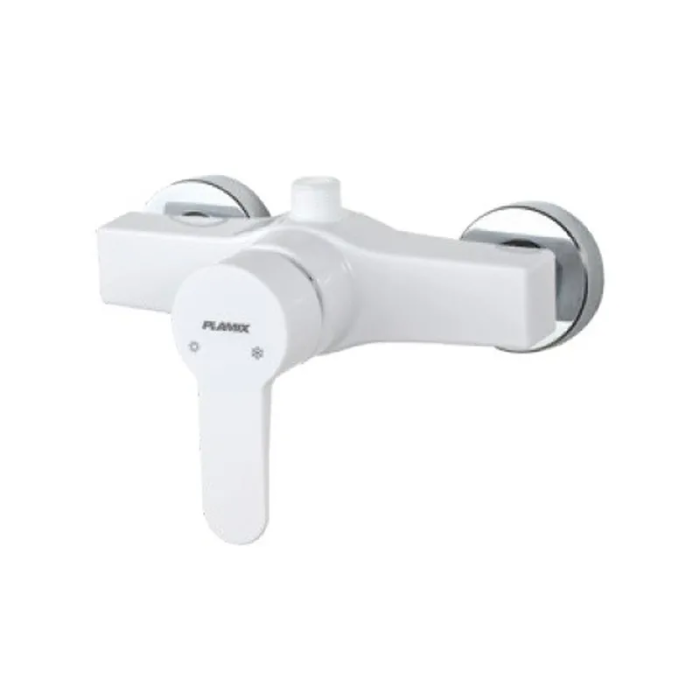 PLAMIX MARIO-003 SET WHITE Змішувач для душа (зі шлангом, лійкою та кронштейном)(Кол.білий)(30шт/ящ) PLAMIX MARIO-003 SET WHITE Змішувач для душа (зі шлангом, лійкою та кронштейном)(Кол.білий)(30шт/ящ)