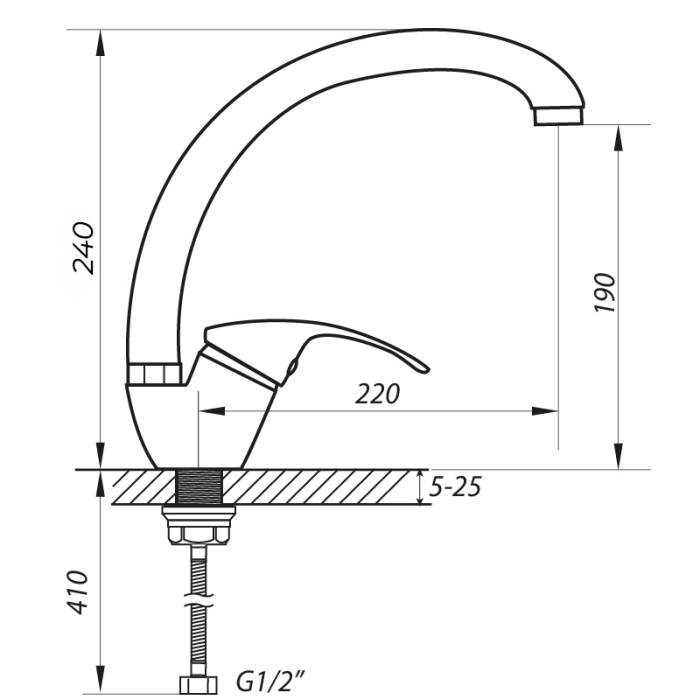 Змішувач для кухні Zerix YUB 279 білий (ZX2763) Змішувач для кухні Zerix YUB 279 білий (ZX2763)