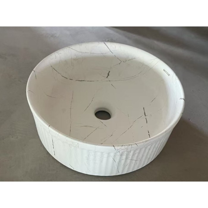 Раковина накладна Mixxus Premium WAVE-0102 MARBLE 370х370х130mm (MP6528) Раковина накладна Mixxus Premium WAVE-0102 MARBLE 370х370х130mm (MP6528)