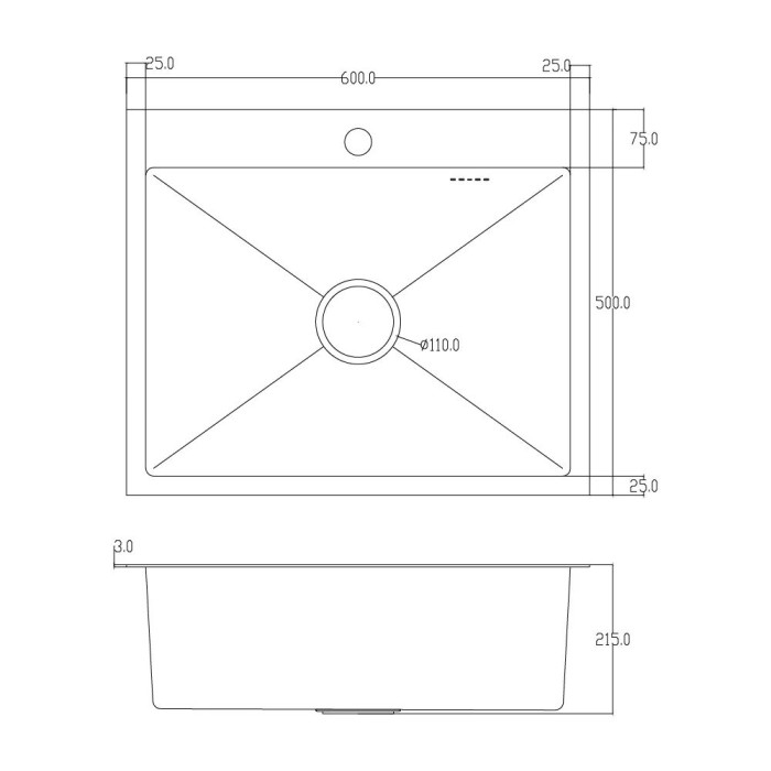 ID 6050 -G мийка одинар.600x500x215мм, (3.0/0.8мм), сифон, дозатор, кошик, PVD Grey {1/1} ID 6050 -G мийка одинар.600x500x215мм, (3.0/0.8мм), сифон, дозатор, кошик, PVD Grey {1/1}