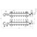 Колекторна група Icma 3/4" 9 виходів, з витратоміром №A3K013