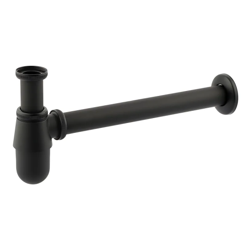 Сифон для раковини Mixxus SIPHON-01 BLACK без випуску (під донний клапан) без ревізії (Колір чорний) 1 1/4'' (AC3571)