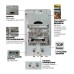 Газова колонка MIXXUS GWH-0510 BASIC GLASS димохідна 10 л/хв (панель зі скла з малюнком) (WH0026)