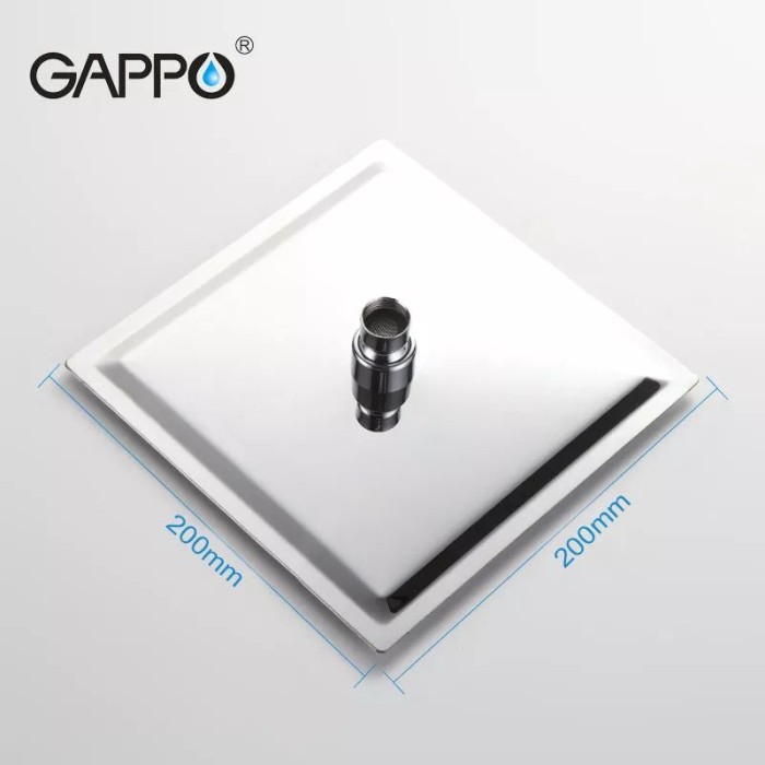 Тропічний душ GAPPO G28, 200x200 мм, нержавіюча сталь, хром Тропічний душ GAPPO G28, 200x200 мм, нержавіюча сталь, хром