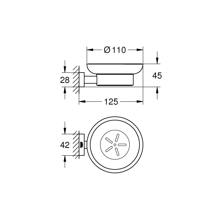 Мильниця Grohe Essentials Cube New (40754001) Мильниця Grohe Essentials Cube New (40754001)