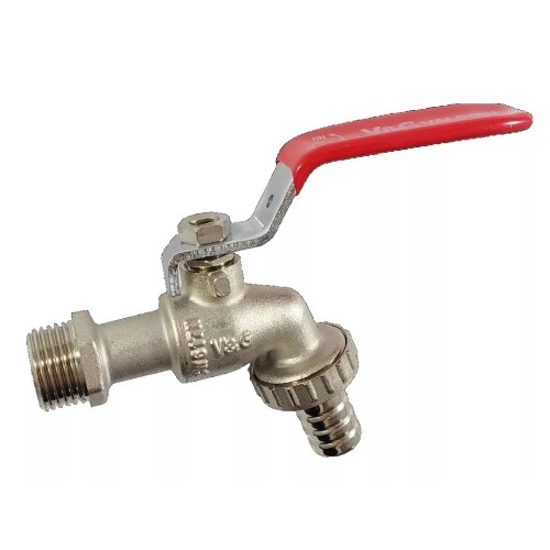 Кран для поливу 1/2" V&G Optima (червона ручка) {24}