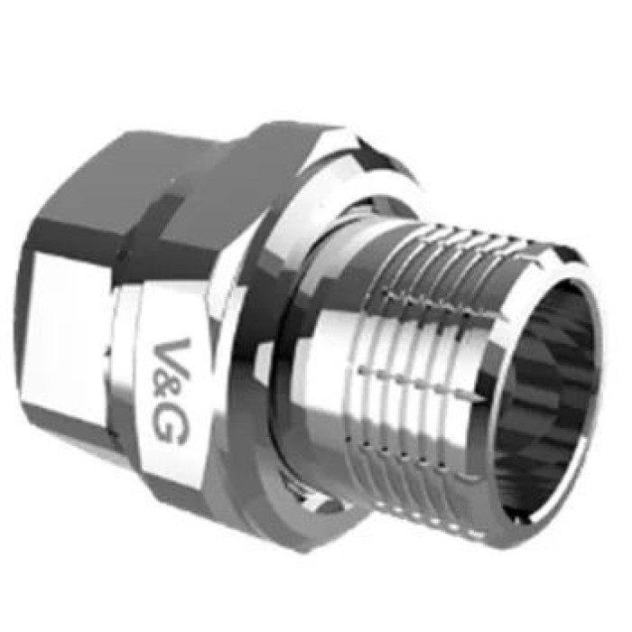 Згін-американка пряма 1/2" хром.V&G {50} Згін-американка пряма 1/2" хром.V&G {50}