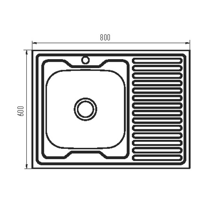 Мийка кухонна Zerix Z8060L-08-180MD (micro decor) (ZS0605) Мийка кухонна Zerix Z8060L-08-180MD (micro decor) (ZS0605)
