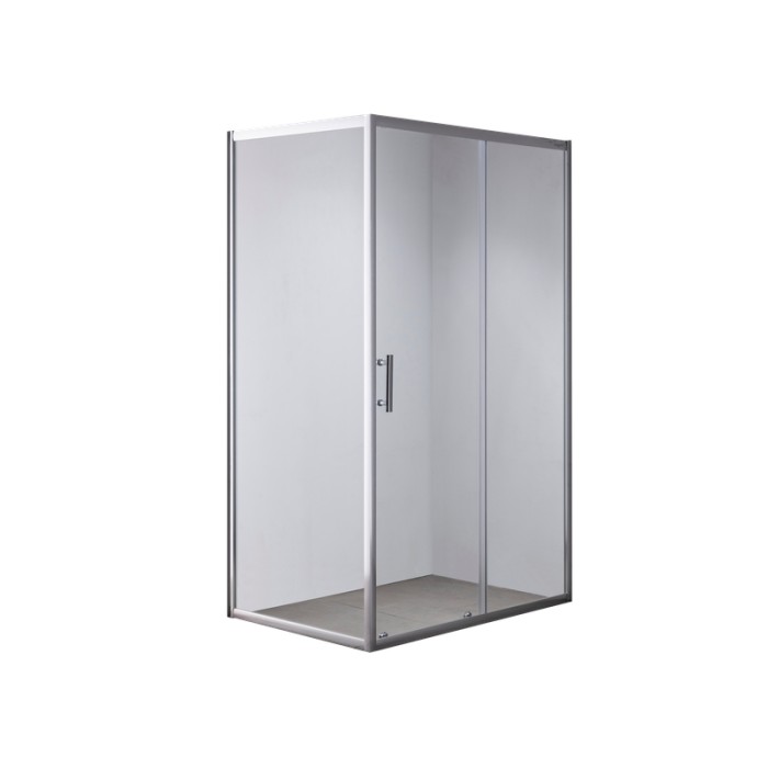 Душова кабіна без піддону Mixxus HARD SC01-120x80x185-TR CHROME прозоре скло 5мм (MI6912)