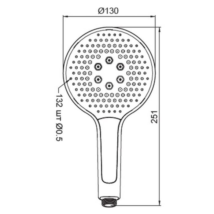 Лійка для душу Koer KP-0401-01 (3 функції) (KR4979) Лійка для душу Koer KP-0401-01 (3 функції) (KR4979)