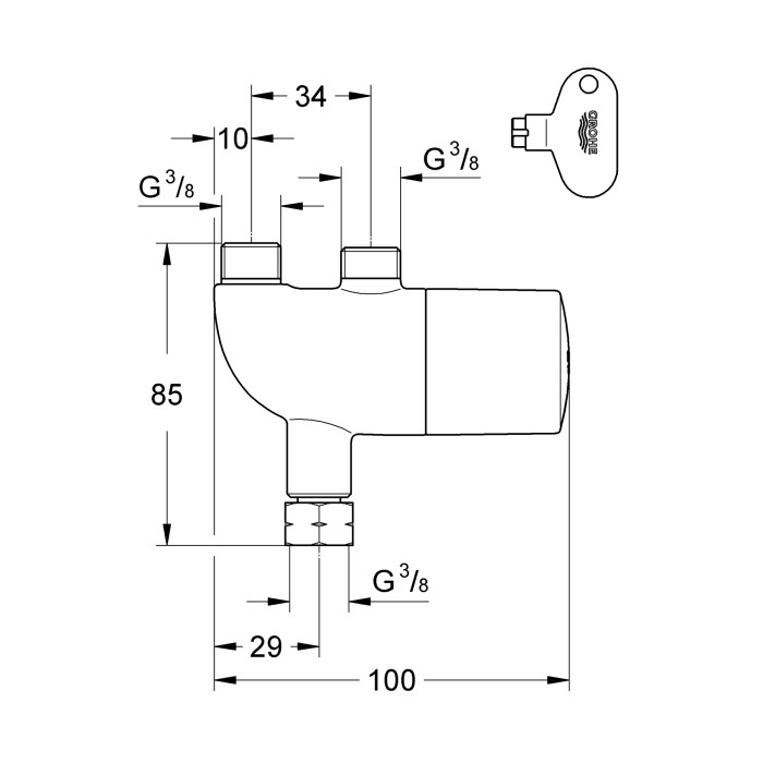 Термостат під раковину Grohe Grohtherm Micro (34487000) Термостат під раковину Grohe Grohtherm Micro (34487000)