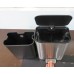 Відро для сміття з плавним закриттям прямокутне Mixxus Cubic-TC0105 SS Color 5л колір наржавійка (MI7088)